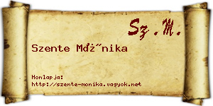 Szente Mónika névjegykártya