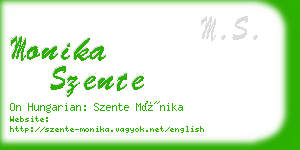 monika szente business card